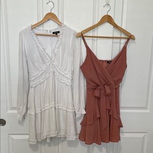 Elegant White and Pink Women's Dresses